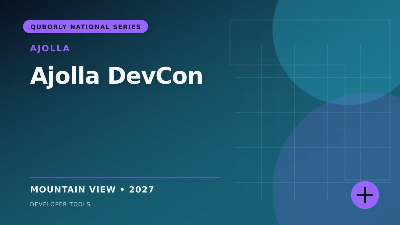 Official 16:9 event poster for Ajolla DevCon, presented by Ajolla.